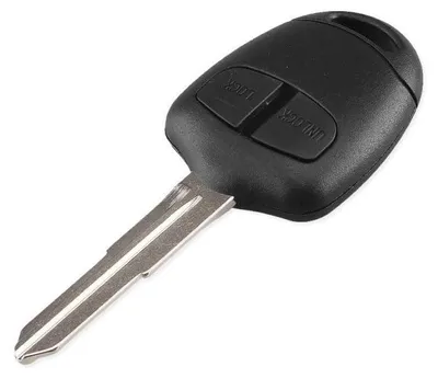 Produktbild von Techstar®-Autoschlüsselgehäuse, kompatibel mit Mitsubishi Lancer, Grandis, Outlander, EVO, Colt, Mirage, 2 Tasten, Lamelle rechts