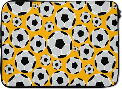 Produktbild von MuchoWow® Laptop Hülle 14 ZollSchnittmuster - Sport - Fußball - Jungen - Kinder - Junge Laptoptasche - Laptoptasche - Stoßsicher - Schutzhaube