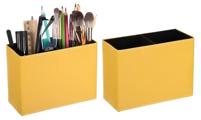 Immagine prodotto di Portapenne in pelle per scrivania, set da 2