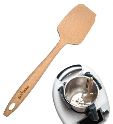 Productafbeelding van mixcover houten spatel voor Thermomix TM7 TM6 TM5 TM31 deegschraper draaiklep
