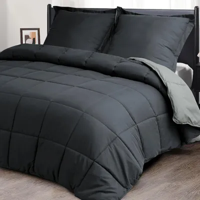 Produktbild von Zudecke 200x200 cm + 2 Kissenbezüge 65x65 cm, leichte Bettdecke ohne Bezug für Sommer, Steppbett mit 150 GSM Füllung, waschbar