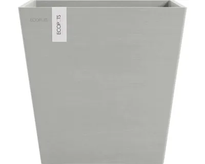 Obrázek produktu pro Květináč Ecopots Rotterdam plastový Ø 32,8 cm 35 x 35 x 34,4 cm šedý