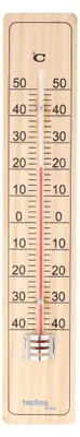 Zdjęcie produktu dla Technoline WA 2010, Ciekły termometr środowiskowy, Wewnątrz/Na wolnym powietrzu, °C, -40 - 50 °C, Analogowy, Drewno