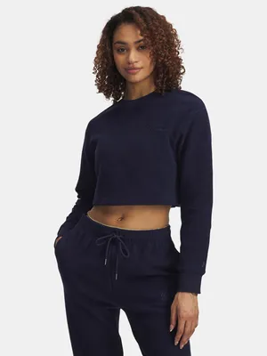Produktbild von Damen-Sweatshirt UNDER ARMOUR ICON TERRY VARSITY CREW BLAU Größe: M