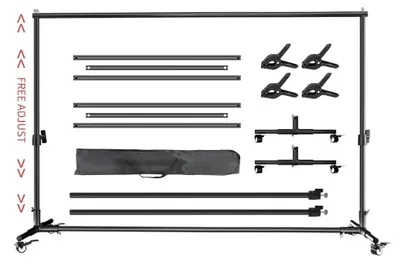 Immagine prodotto di Supporto da pavimento, altezza regolabile, design portatile, supporto 2x3M