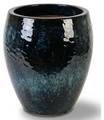 Zdjęcie produktu dla Doniczka ceramiczna Provencelia POSEIDON Lodowy błękit, Ø28 cm x H31 cm, mrozoodporna