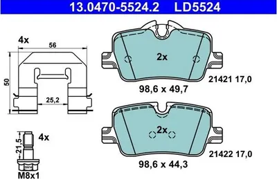 Zdjęcie produktu dla Klocki Hamulcowe Bmw Tył 3/4 1,6-2,0 18- Ceramic
