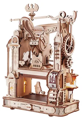 3D-Holzpuzzle Klassische Druckpresse, mechanisch, 303 Teile, 14,5x21,5 cm