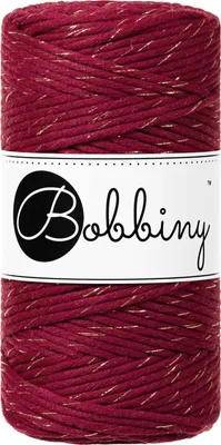 Zdjęcie produktu dla Bobbiny Macrame Cord 3 mm 100 m Golden Wine Red Sznurek