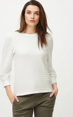 Produktbild von Pulz Jeans PZJANE 3/4 sl. Tshirt Damen Longsleeve Shirt Rundhals 60% Baumwolle, 40% Polyester regular fit