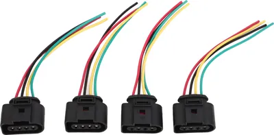 Image de Lot de 4 connecteurs de bobine d'allumage 1J0973724 - Faisceau de câbles de réparation pour 5000, L5, A3, A4, A5, A6, A8, Q5, Q7, R8, RS4, RS6, S4, S5, S6, S8, TT, L4, L5