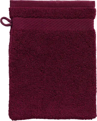 Produktbild von Waschhandschuh - Bordeaux - 16 x 21 cm - Baumwolle