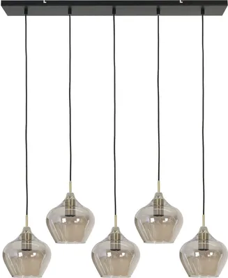 Image de Light & Living - suspension - Rakel - bronze - verre verre fumé - lampe design - E27 - 2937627