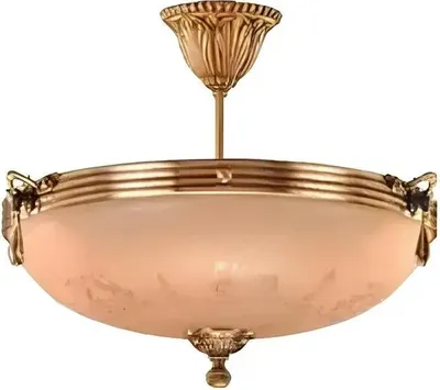 Produktbild von Kronleuchter Deckenlampe Lüster Deckenleuchter Lampe Glas Gold Beige