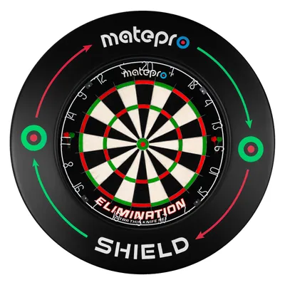 Zdjęcie produktu dla Opona ring ochronny do tarczy dart MatePro SHIELD, osłona ściany surround do tarczy sizalowej 35 mm, czarna 68,5 cm, bez wiercenia