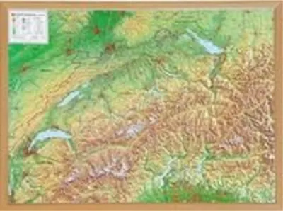 Produktbild von Relief Schweiz 1:500.000 mit Naturholzrahmen