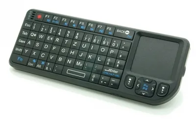 Immagine prodotto di Mini tastiera wireless con touchpad e illuminazione - nero, layout DE