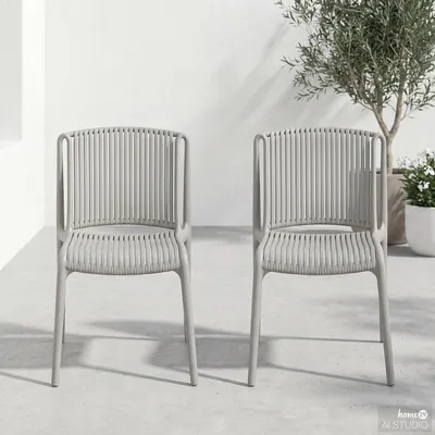Produktbild von home24 Gartenstuhl - 2er-Set - Polypropylen