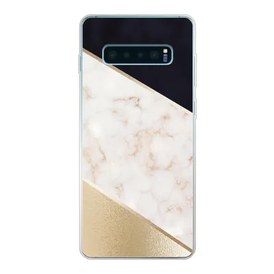 Produktbild von MuchoWow® Handyhülle Schutzhülle Hülle für Samsung Galaxy S10 Lite Marmor - Gold - Rosa Silikon Softcase Handy Hülle - Schutz