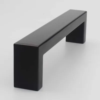 Produktbild von Handgriffshop Luna Möbelgriff Schwarz 96 mm Küchengriff Schrankgriff Schubladengriff Möbelbeschlag Lochabstand 96mm Griff Schwarz-Matt