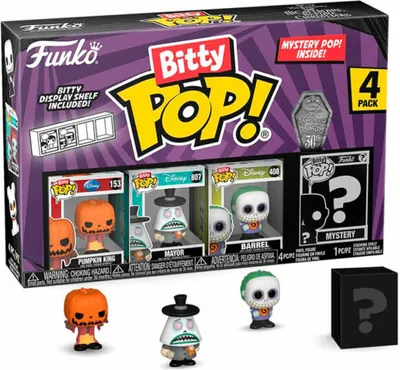 Obrázok produktu pre Blister 4 figúrky Bitty POP Disney Nightmare Before Christmas
