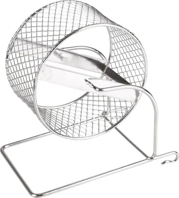 Produktbild von Flamingo Hamsterrad aus Metall Trota Chrom , Maße: 11,5 cm