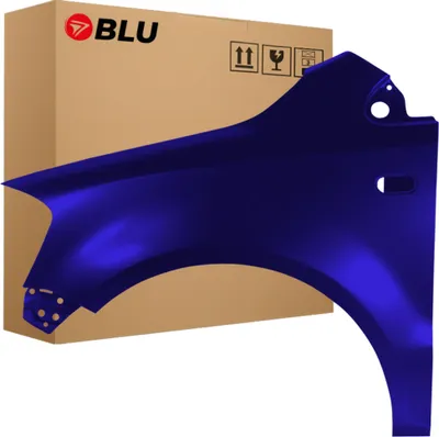 Produktbild von BLU Kotflügel Passend für VW Volkswagen Fox LB5N Links Blau IndigoBlau | 2005-2011 | Vorderseite Vorne | Lackiert | Einbaufertig