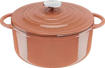 Produktbild von Tefal Lov Gusseisen Kochtopf 25 cm terracotta orange