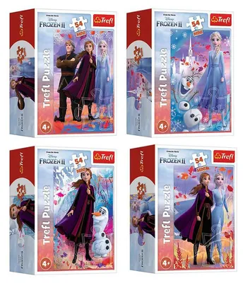 Produktbild von Mini Puzzle 54 Frozen Anna Elsa 4+ Trefl 19637