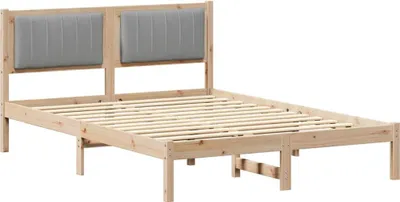Immagine prodotto di vidaXL Struttura letto con testiera imbottita grigio chiaro 140 x 200 cm