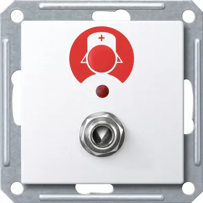 Image de Merten Bouton-poussoir d'appel MEG4847-0325 blanc actif brillant (MEG4847-0325)