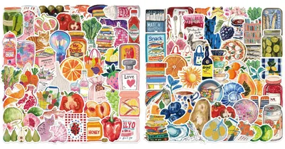 100 Vintage Fantasy Sticker, wasserdicht, Anime, 3,5–6 cm