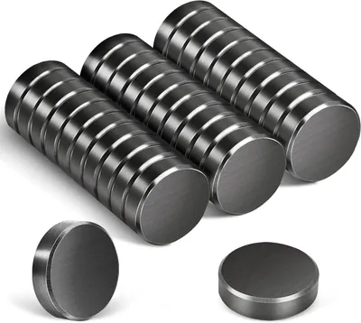 Produktbild von Magneten für Magnettafeln, starke Ferritmagneten, 30 Stück, rund schwarz, für Kühlschrank