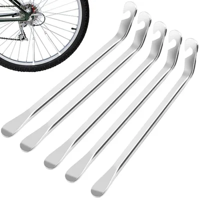 Immagine prodotto di Set di 5 leve per montare e smontare pneumatici per bicicletta, realizzate Acciaio al carbonio, lunghezza 10 cm