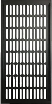 Image de Grille de ventilation en aluminium - Grille de ventilation - Ventilation de boîtier - Conception résistante à la corrosion - 200 x 650 mm - Noir