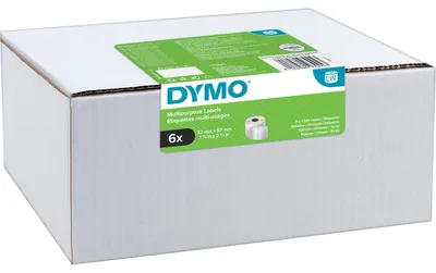 Obrázek produktu pro Dymo LabelWriter Medium - černá na bílé - 57 x 32 mm 6000 štítků (6 rolí)