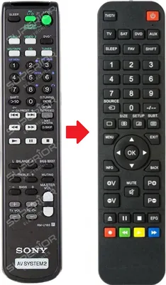 Produktbild von Ersatz Fernbedienung für Sony STR-DE185 | STR-DE197