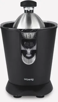 Zdjęcie produktu dla Wyciskarka do cytrusów H.Koenig AGR82, 160 W, cicha, matowa czerń i stal nierdzewna