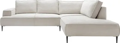 Produktbild von Vente-unique GINETO, Ecksofa, Wohnzimmer, Beige, 5 Sitz(e), 600 kg, Polyester