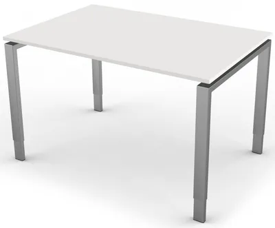 Zdjęcie produktu dla Biurko Form 5 z ręczną regulacją wysokości, białe, wymiary blatu: 120 x 80 cm