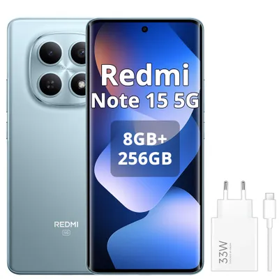 Produktbild von XIAOMI Redmi Note 15 5G Smartphone 8+256GB 6,77" Blau (Mit 33-W-Netzteil)