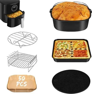 Immagine prodotto di Accessori per friggitrici ad aria calda - Set di accessori per friggitrici ad aria calda - Adatto per friggitrici ad aria calda