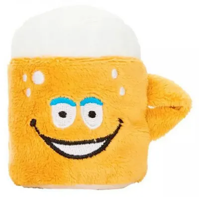 Image de Mbw - Jouet en peluche microfibre « Schmoozies » en forme de chope de bière LT5228 (taille unique) (orange/blanc)