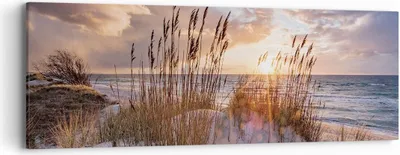 Produktbild von Bild auf Leinwand - Leinwandbild - Einteilig - Westen auf der Strand - 90x30cm - Wand Bild - Wanddeko - Wandbilder - Leinwanddruck - Bilder - Wanddekoration - Leinwand bilder - Wandbild - AB90x30-4710