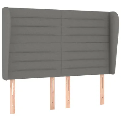 Produktbild von vidaXL Kopfteil mit Ohren Dunkelgrau 147x23x118/128 cm Stoff
