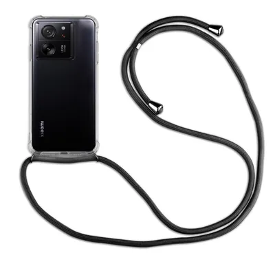 Produktbild von Handykette für Xiaomi 13T / 13T Pro Handyhülle mit Band Hülle mit Kordel Kette Schwarz