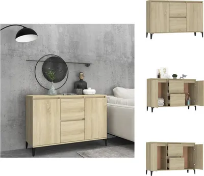 Produktbild von vidaXL Sideboard Sonoma-Eiche 104x35x70 cm Holzwerkstoff -  Sideboards