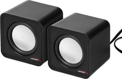 Produktbild von Kompakt Mini Stereo-Lautsprecher PC Computer Laptop USB Paar Boxen Schwarz  Audiocore