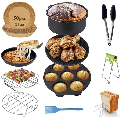Productafbeelding van Accessoires Friteuse zonder olie – 14 stuks + 50 airfryer-accessoires