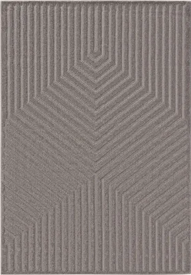 Produktbild von benuta Teppich Wohnzimmer Leo Hellgrau 160x230 cm Wohnzimmerteppich Rechteckig Muster Kurzflor Flauschig Weich